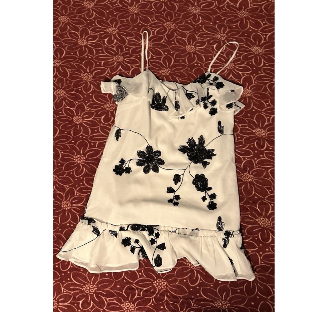 House of Harlow 1960 x REVOLVE White Black Floral Ruffle Dress S